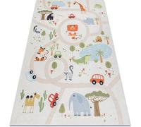 BAMBINO 1165 tapis lavable Zoo pour enfants antidérapant - beige beige 80x150 cm