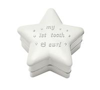 Bambino By Juliana Boîte à souvenirs avec inscription « My 1st Tooth Curl » Cadeau pour célébrer les nouveau-nés, la famille et l'amour.