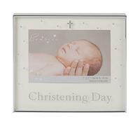 Bambino Cadre photo plaqué argent pour baptême 17,8 x 12,7 cm