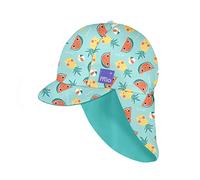 Bambino Mio, Casquette de Bain bébé réversible, Protection Solaire UPF40+, Couvre-Nuque intégré, Tropical, s-m (<12 Mois)