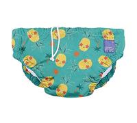 Bambino Mio, Couche de bain Lavable Révolutionnaire, pour bébés et tout-petits, unisexe, pour garçons et filles, ananas festif, S (<6 mois)