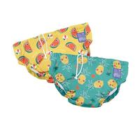 Bambino Mio - couches de bain lavables Révolutionnaires pour bébés et tout-petits, lot de 2, réutilisables, pour garçons et filles - Melon & Ananas, 6-12 mois