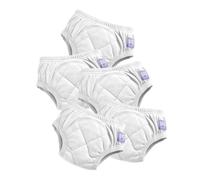 Bambino Mio culotte apprentissage propreté garcon et filles - lavables et réutilisables en coton, LOT DE 5 - Blanc (3T/3-4 ans) MARQUE EUROPÉENNE, bébé