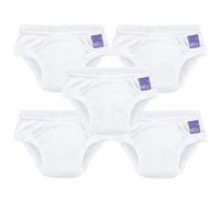 Bambino Mio, Culotte d'apprentissage Lavable, unisexe, pour garçons et filles, blanc, 3 ans et +, lot de 5