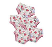 Bambino Mio culottes d’apprentissage de la propreté lavables et réutilisables en coton, LOT DE 5 Fraises roses (3-4 ans), MARQUE BRITANNIQUE PRIMÉE, pour garçons et filles, bébé
