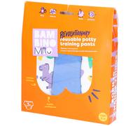 Culottes d'apprentissage Bambino Mio pour tout-petits, lot de 3, 3-4 ans, Des dinosaures courageux - réutilisables, lavables, pour l'apprentissage de la propreté - Motif point de croix