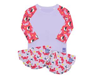 Bambino Mio, Maillot de bain, 2 couches et 1 t-shirt anti-uv bébé, protection solaire UPF40+, pour bébés et tout-petits, mignon 2, l (1-2 ans)