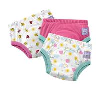 Bambino Mio MEILLEURES Lot de 3 Culotte Apprentissage propreté (FÊTE AU JARDIN / 2 à 3 ans) Fille Garcon, Coton rembourrées pour bébé Propreté Enfant Doux Lavable