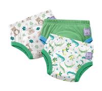Bambino Mio MEILLEURES Lot de 3, Culotte Apprentissage propreté (JUNGLE VERTE / 3 à 4 ans) Fille Garcon, Coton rembourrées pour bébé Propreté Enfant Doux Lavable