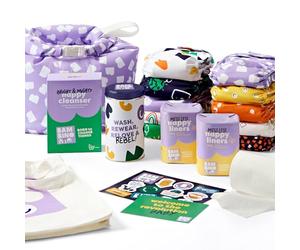 Bambino Mio, Pack de couches lavables, pack Le Petit Rebelle, 10 couches, des voiles, un sac étanche et du nettoyant, Courage