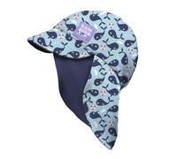 Bambino Mio, UPF 40+ Casquette de Bain bébé réversible, Protection Solaire (Baie des Baleines & 0 à 12 Mois), Couvre-Nuque intégré, Bébé et Tout-Petit