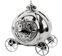 Bambino Tirelire en forme de carrosse de princesse plaqué argent, Métal