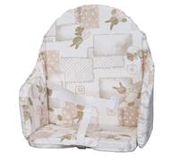 Bambisol - Coussin de chaise avec sangles - Plaque mousse centrale - Motif lapin beige