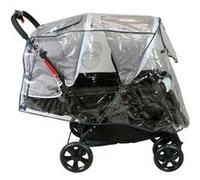 Bambisol Habillage de Pluie pour Poussette Double avec Canopy Transparent