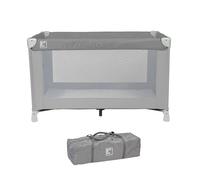BAMBISOL Lit Parapluie Bébé 0-3 Ans | Lit Voyage léger | 120 x 60cm, Matelas et Sac de Transport Inclus | Gris