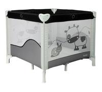 Looping - Parc Bébé Pliable 90x90 cm - Jusqu'à 15kg - Compact - Pliage Facile - Coté Filet pour Surveiller Bébé - Sac De Transport - Noir Emotion