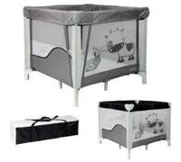 Bambisol - Parc/Berceau Bébé Pliant 90x90cm Avec 2 Niveaux De Couchage - Sac De Transport, Espace De Jeux Blanc