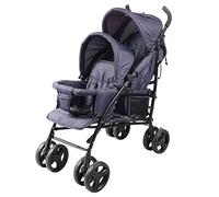 Poussette canne double BAMBISOL - 6-36 mois pour le siège avant (max 15 kg) et de 0-36 mois (max 15 kg) pour le siège arrière