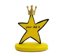 Bambluby Trophée amusant en forme d'étoile couronnée - Trophée You Did It inspiré des mèmes, cadeau hilarant de remise de diplôme ou de collègue, décoration de bureau insolite et cadeau amusant