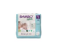 BAMBO Couches Bébé Nature Eco Taille 1 2-4 kg Paquet De 22 Jetables