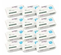 Bambo Nature Aqua Lingettes humides pour bébé 99 % d'eau - Lot de 12 x 60 lingettes sans parfum ni colorants, 100 % viscose, pour peaux sensibles et nouveau-nés