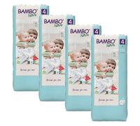 Bambo Nature Couche Taille 4 7-14kg Tall Pack 48 unités Lot de 4