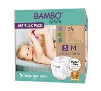 1 carton - 168 x Couches éco conçues BAMBO NATURE T3