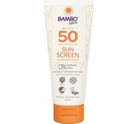 Bambo Nature Crème solaire | 100 ml | Crème solaire Factor 50 pour enfants | Crème solaire résistante à l'eau SPF 50 | Essentiels de vacances pour enfants | Testé dermatologiquement | Sans colorant et