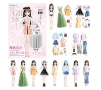 Bambole Magnetiche Da Vestire - Giochi Di Vestire Magnetici | Giocattolo Da Viaggio Per Fingere E Giocare | Giochi Di Vestires Magnetici Bambola Dis Carta Portatile Das Principessa Facile Das Impugnar