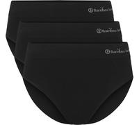 Bamboo basics Damen Slips, 3er Pack - BELLE culotte intégrale sans couture, Jersey, Logo Schwarz L