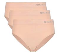 Bamboo Basics Lot de 3 slips pour femme Belle Seamless Full Briefs, Jersey, Logo, couleur chair, M