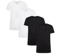 Bamboo basics Maillot de corps noir / blanc, Taille L