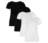 Bamboo basics Maillot de corps noir / blanc, Taille S