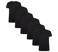 Bamboo basics T-Shirt Homme RUBEN, Lot de 6, Col Rond, Blanc/Noir