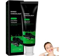 Bamboo Charcoal Teeth Whitening Toothpaste, Bamboo Charcoal Deep Clean White Toothpaste, Natural Organic Toothpastes, Teeth Whitening Toothpastes for Stain Removal (1pcs)