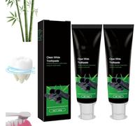 Bamboo Charcoal Teeth Whitening Toothpaste,Organic Bamboo Charcoal Whitening Toothpaste,Natural WhiteningToothpastes,Non-Irritating Formula for Sensitive Teeth,Stain Removal (2)
