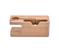 Bamboo Charging Dock Station Stand Holder for IOS Devices, Eco-Friendly Wooden Phone Charger Cradle Compatible with iPhone and iPad