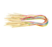 BAMBOO CIRCULAR NEEDLE KNITTING TOOL SET FLEXIBLE TUBE CONNECTION 18PCS FOR VARIOUS HANDICRAFTS (60cm)