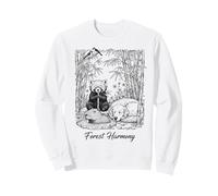 Bamboo Forest Calme Nature Animal Capybara Red Panda Chien Sweatshirt