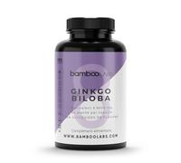 Bamboo Labs - Ginkgo Biloba 6000 mg, 100% Naturel avec 24% de Flavonoïdes et 6% de Terpènes, 180 gélules, Puissant Aantioxydant qui Stimule la Mémoire, la Concentration et la Circulation Sanguine