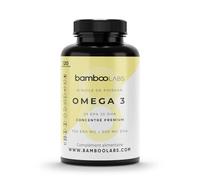Bamboo Labs - Oméga 3 Gélules Huile de Poisson, 120 Gélules, Complément Alimentaire Omega 3 Composé de 2000 mg par Dose Journalière, 700 mg EPA, 500 mg DHA et Vitamine E, avec Acides Gras Oméga-3