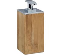 Bamboo Liquid Soap Dispenser 225 Ml With Lotion Pump-Reusable Wood Design,Hxwxd: 17 X 7 X 7 Cm,Nature