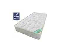 Bamboo Matelas 90x190 Très Ferme Densité 35 Kg/m3 - 21 Cm + Oreiller à Mémoire de Forme valeur 89 Nuits d'Or