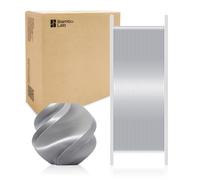 Bamboo Original PLA Silk+ Filament Brillant Soie Texture Soie Brillante Collage Intercouche Plus Forte pour Bambu Lab A1/A1 MINI/X1/X1C/P1P/P1S/AMS. Impression facile et rapide avec RFID 1 kg (Argent