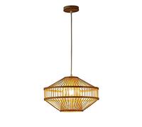 Bamboo Pendant Light Rattan Lantern Chandelier DIY Multi-Layer Wicker Lamp Shades Bedroom Living Room Bar Cafe Restaurant Ceiling Chandelier Handmade Rattan Lights E27 (40 * 25cm)