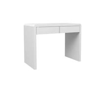 Bamboo Sea Bureau Bureau d'écriture for Chambre à Coucher, Coiffeuse Blanche Moderne et Minimaliste avec Deux tiroirs(100cm)