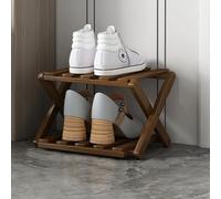 Bamboo Shoe nizer - Étagère à chaussures verticale pour salon, couloir, entrée et salle de bain - Support pliable durable pour chaussures et fleurs