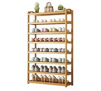 Bamboo Shoe Rack with 6 Layers Sturdy and Sustainable Shoe Storage Solution for Household Portable and Dustproof Shoe Shelf Non Slip Shoe 90cm (35inch)