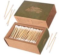Bamboo Stick Masters 300 cotons-tiges en bambou | 100% respectueux de l'environnement | Bourgeons nettoyage d'oreille en bois naturel | Sans plastique | Emballage respectueux l'environnement