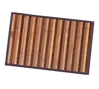 Bamboo Tapis en bois avec dos antidérapant, disponible dans différentes mesures, dégradé de couleurs - Idéal pour cuisine, chambre, salle de bain 50x77 cm marron